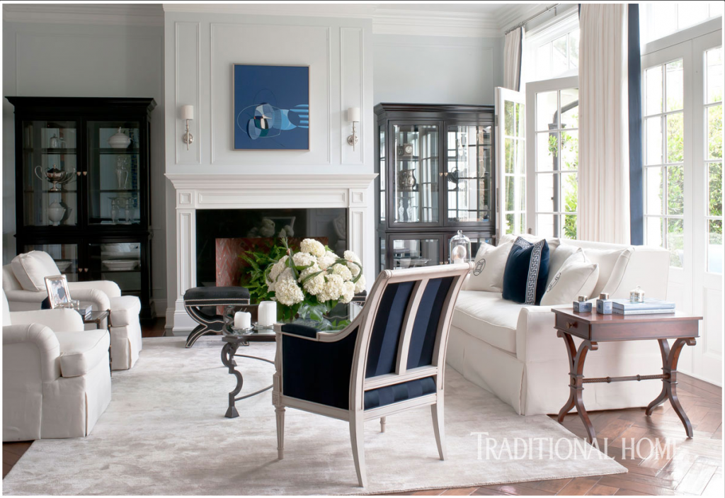 Catherine Miller and Valley Drapery and Upholstery featured in Traditional Home Living Room