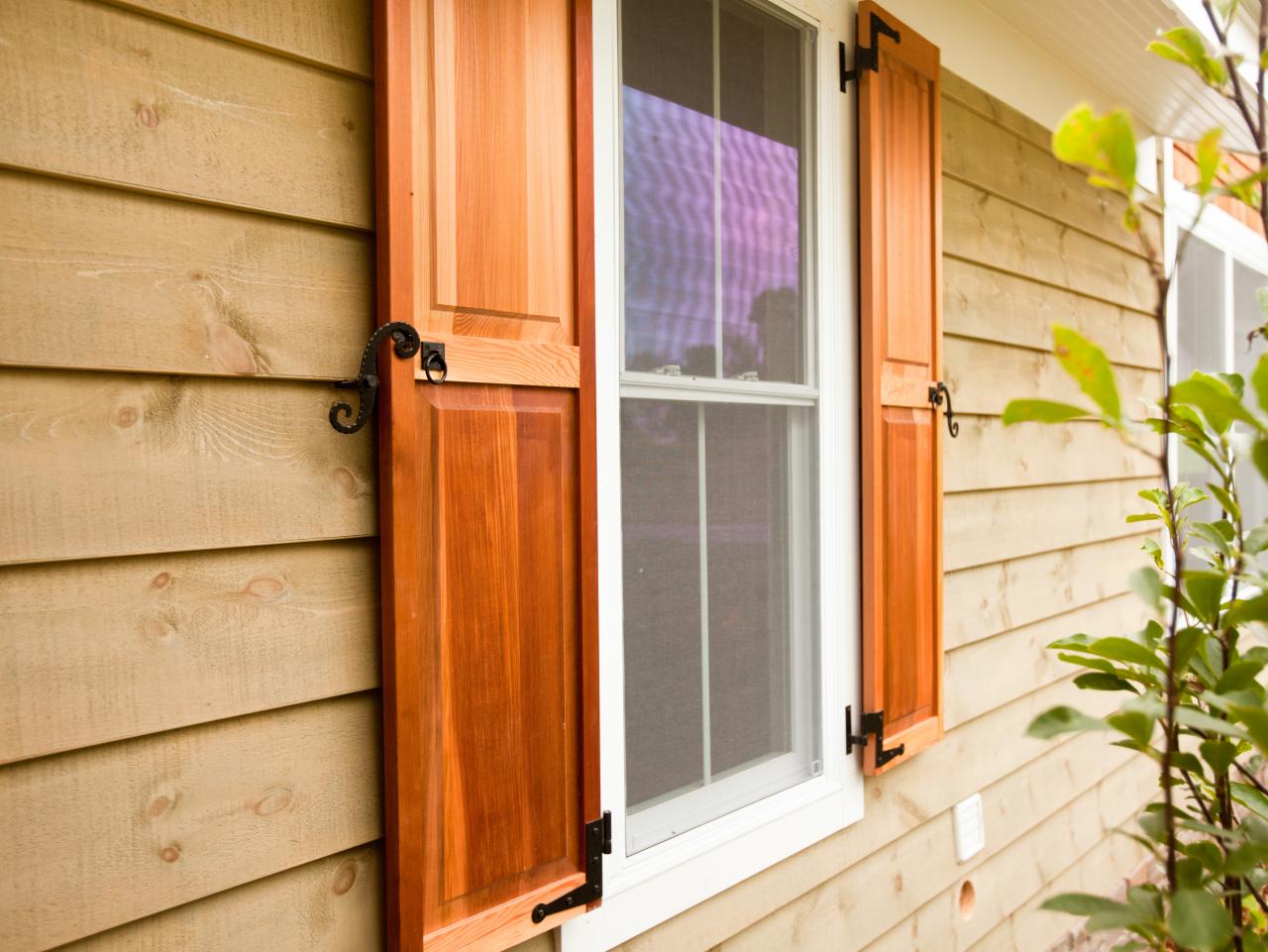 Wood exterior shutter panel